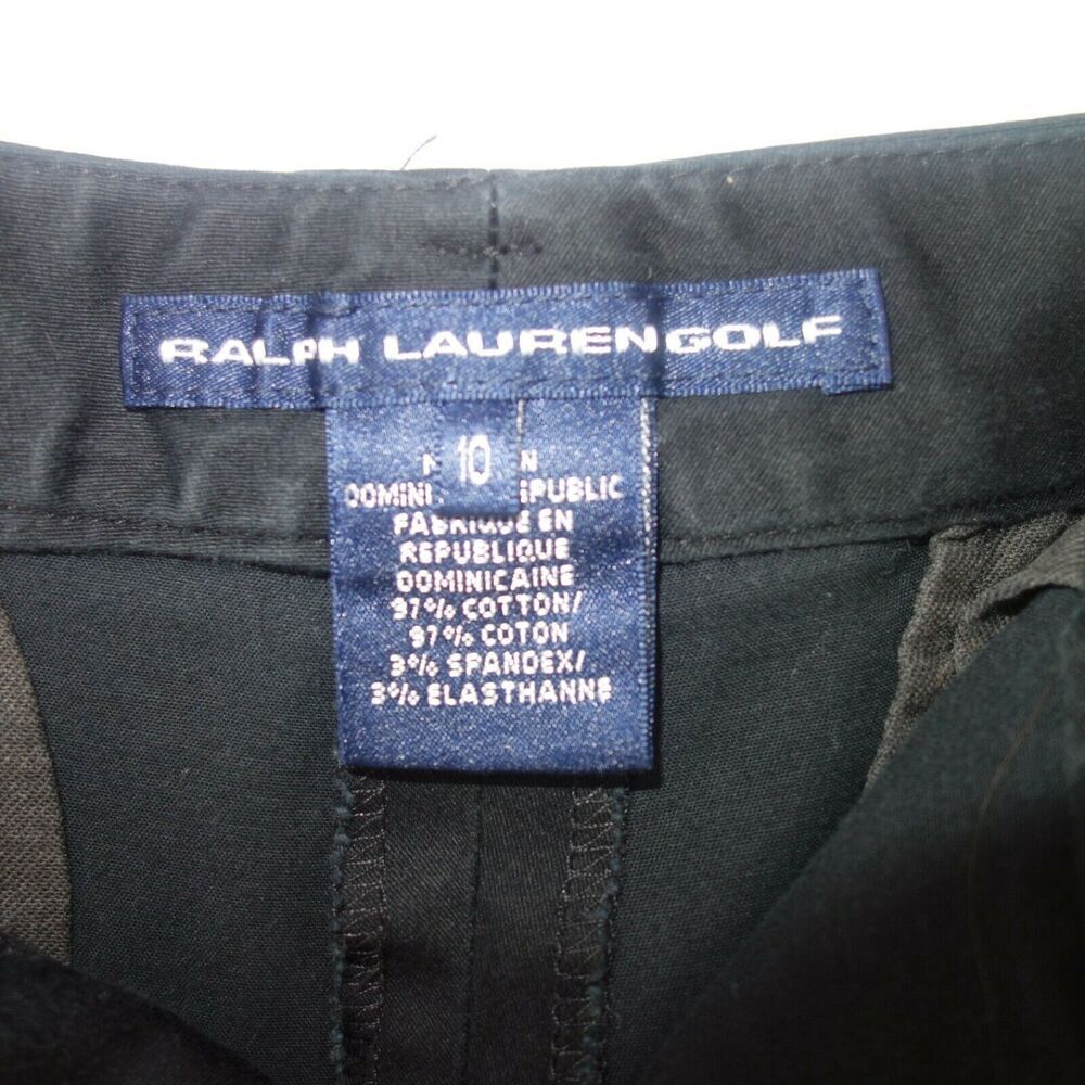 Ralph Lauren Golf Chino Shorts Black Women's Size 10 Cotton Spandex Blend - Picture 4 of 5